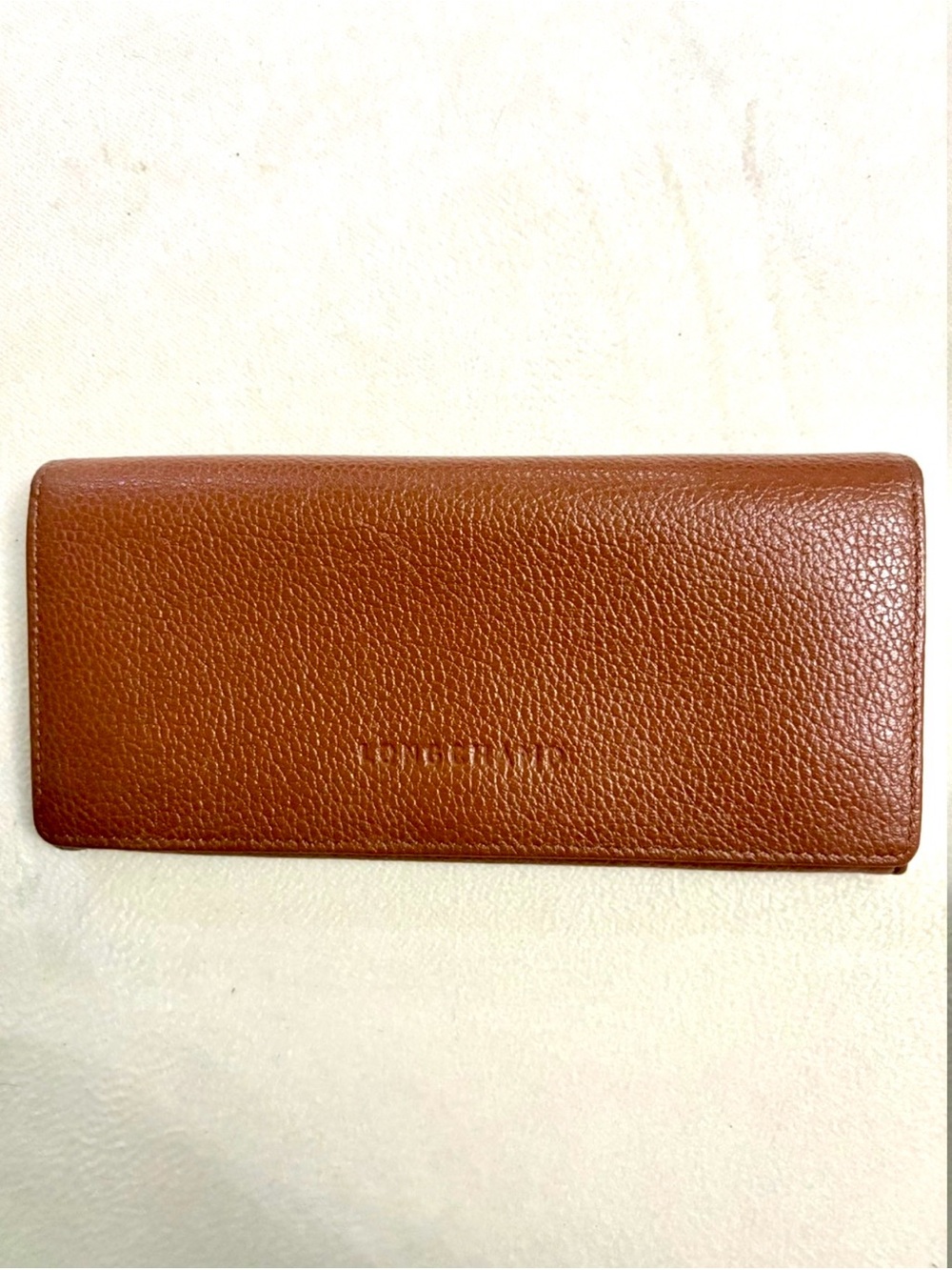 Longchamp LE FOULONNÉ Cognac Leather Continental Wallet